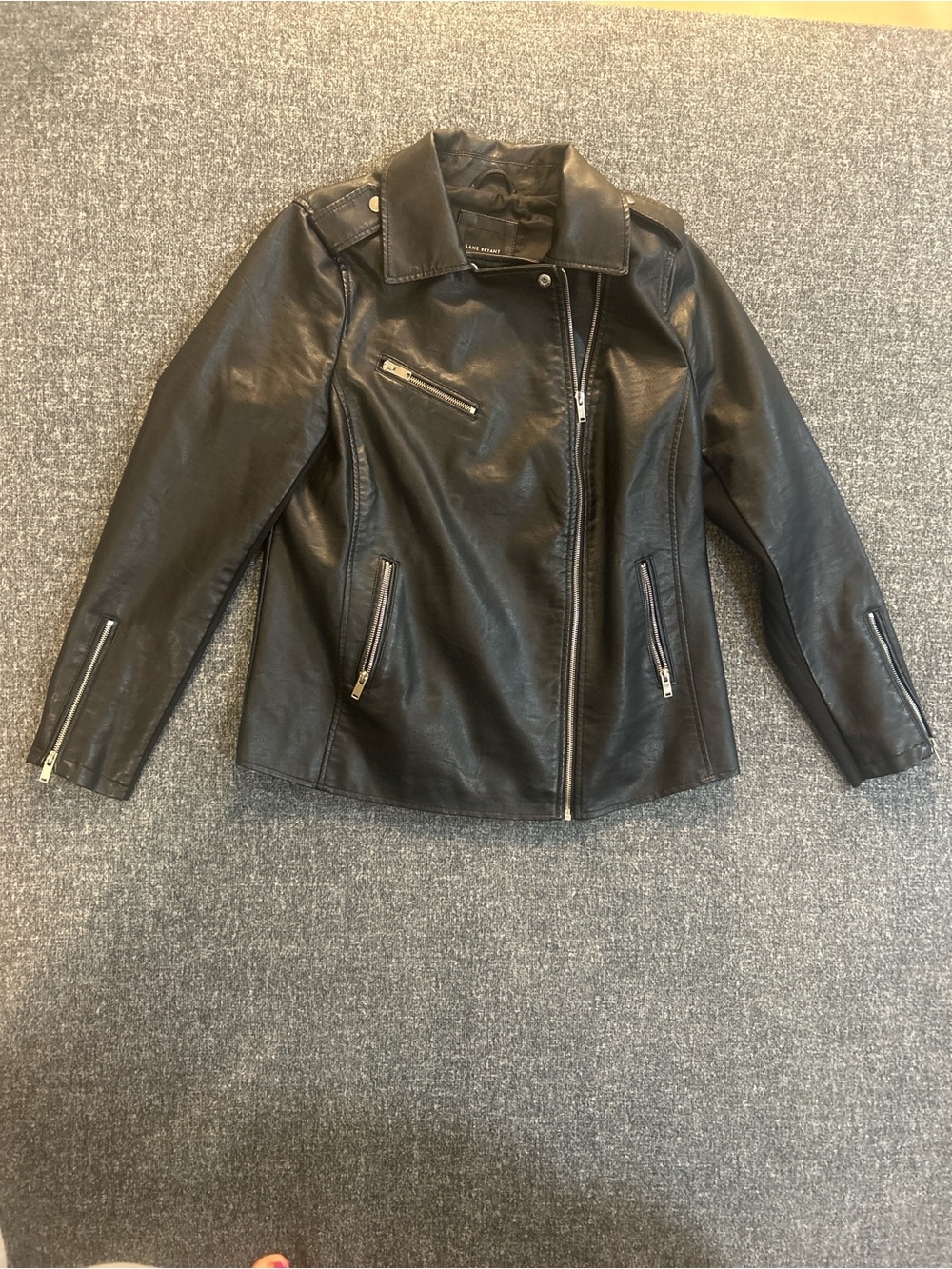 Faux Leather Trendy Moto Jacket NWT 10/12